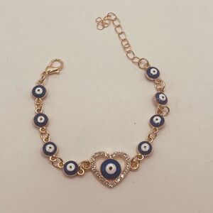 Gold plated bracelet for women eye design